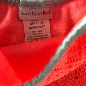 Girls Sweet Heart Rose Dress